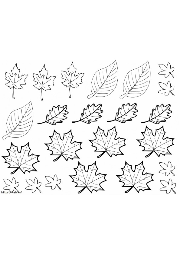 Herbstblätter ausmalbilder