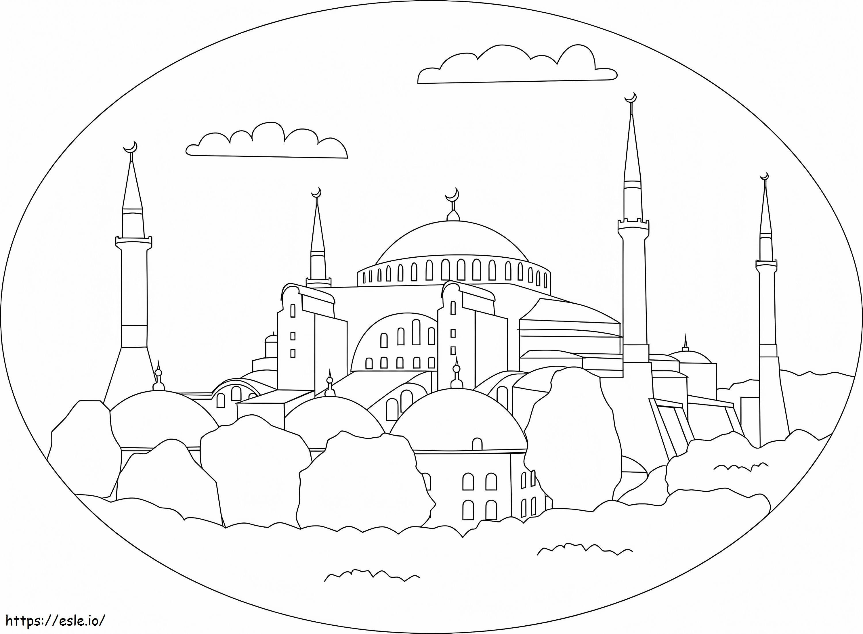 Hagia Sofia 1 kleurplaat kleurplaat