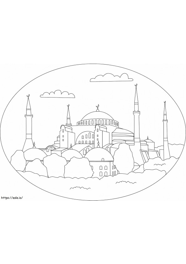 Hagia Sophia 1 coloring page