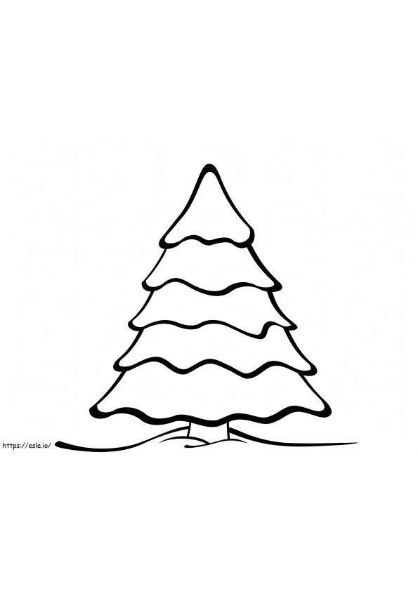 Kerstboom Tekening kleurplaat
