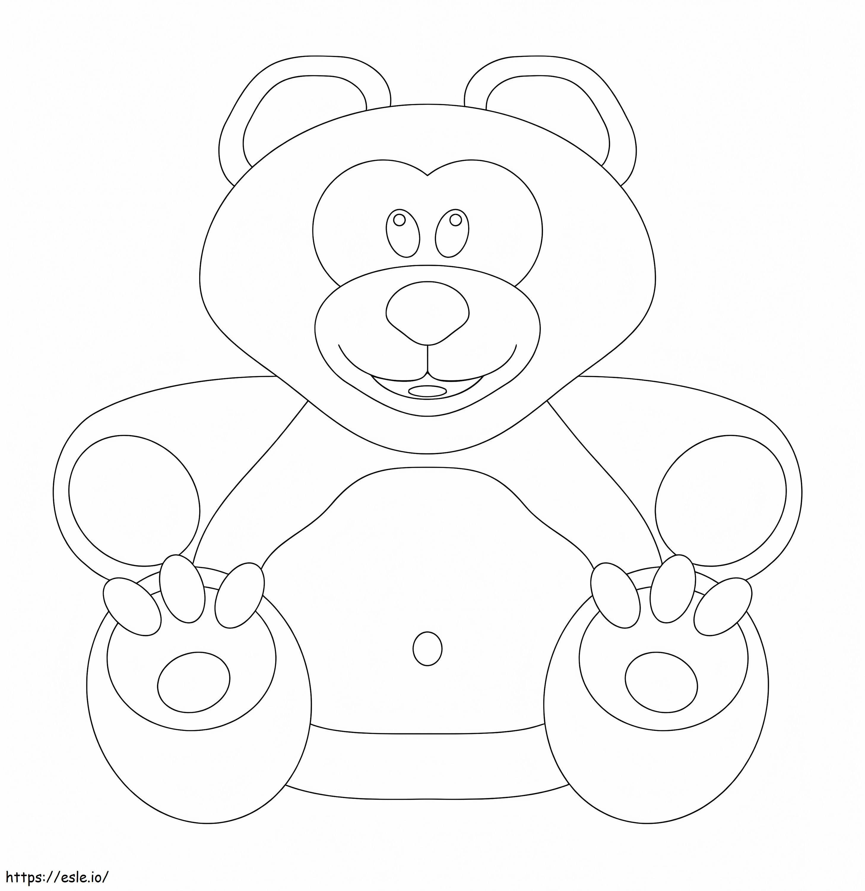 Happy Teddy Bear coloring page