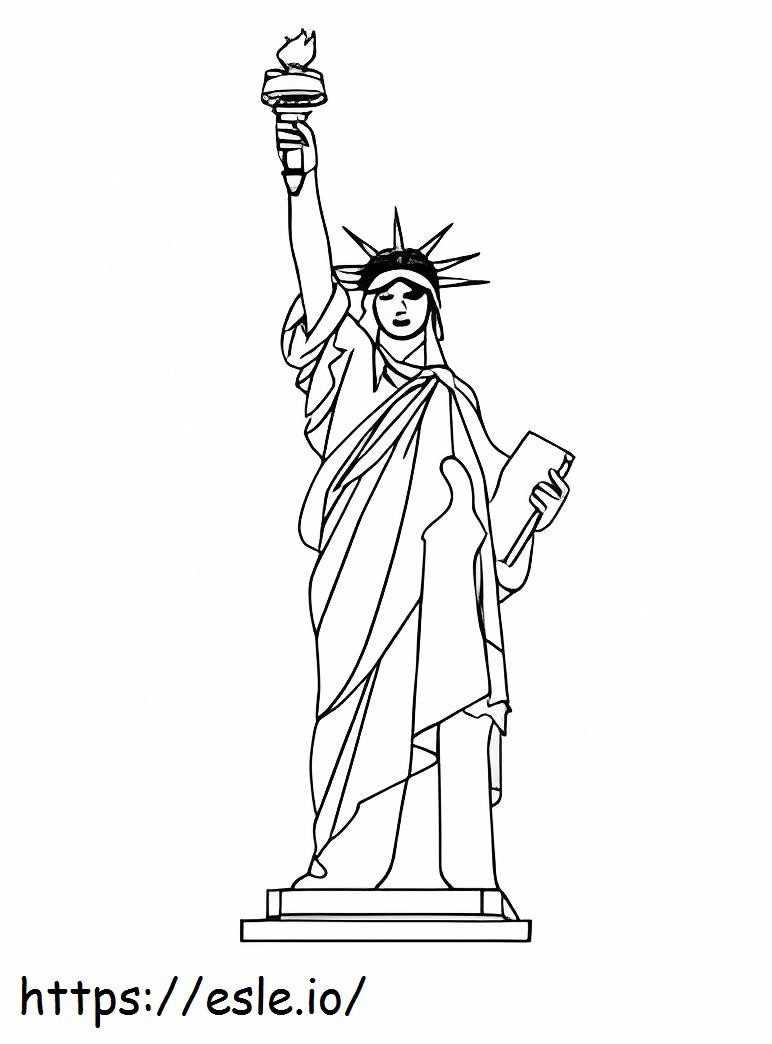 Estatua de la libertad estándar para colorear