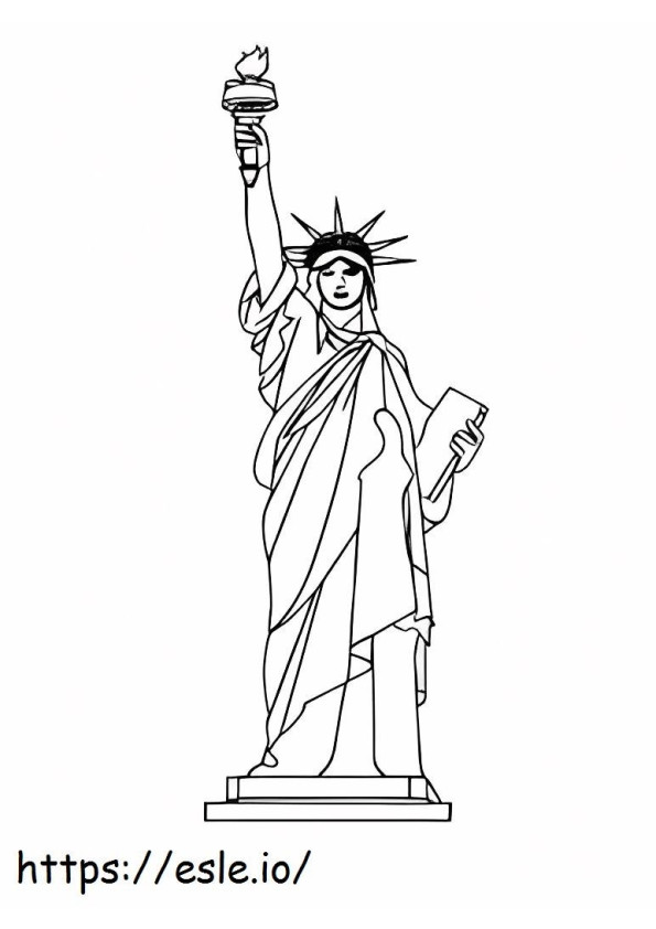 Standardowa Statua Wolności kolorowanka