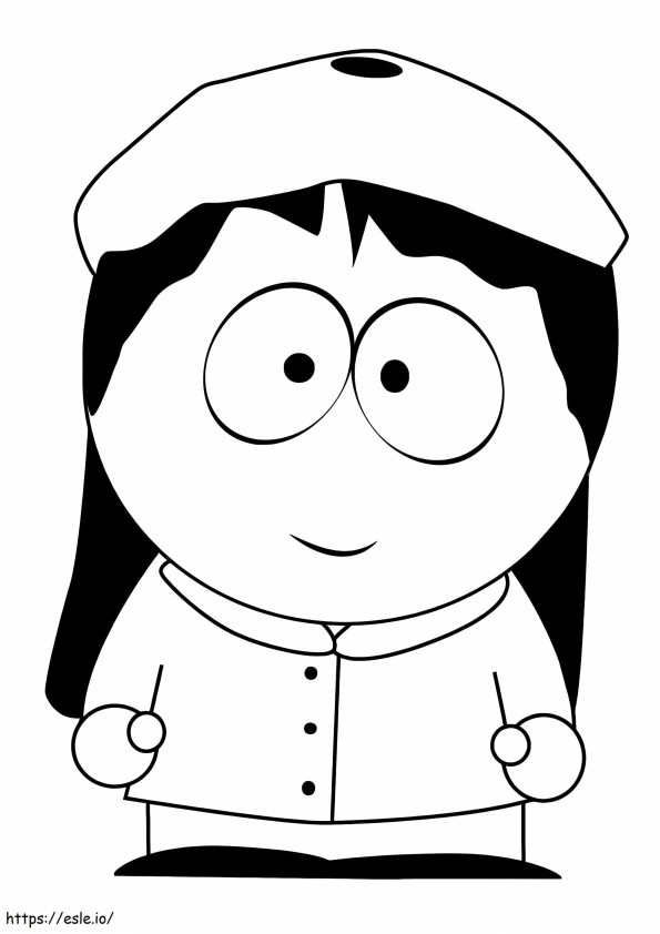 Wendy Testaburger van South Park kleurplaat