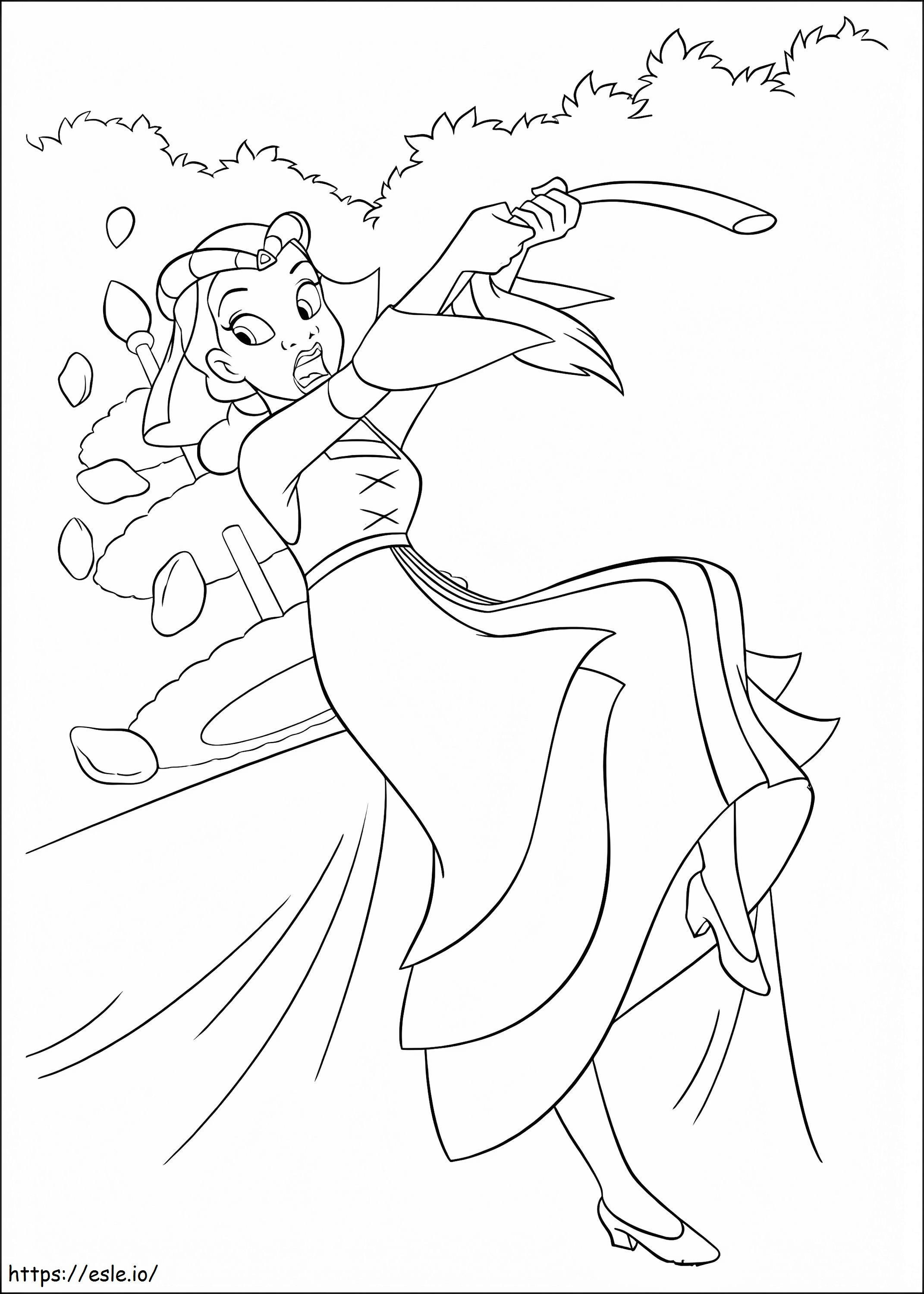 Tiana Falling coloring page