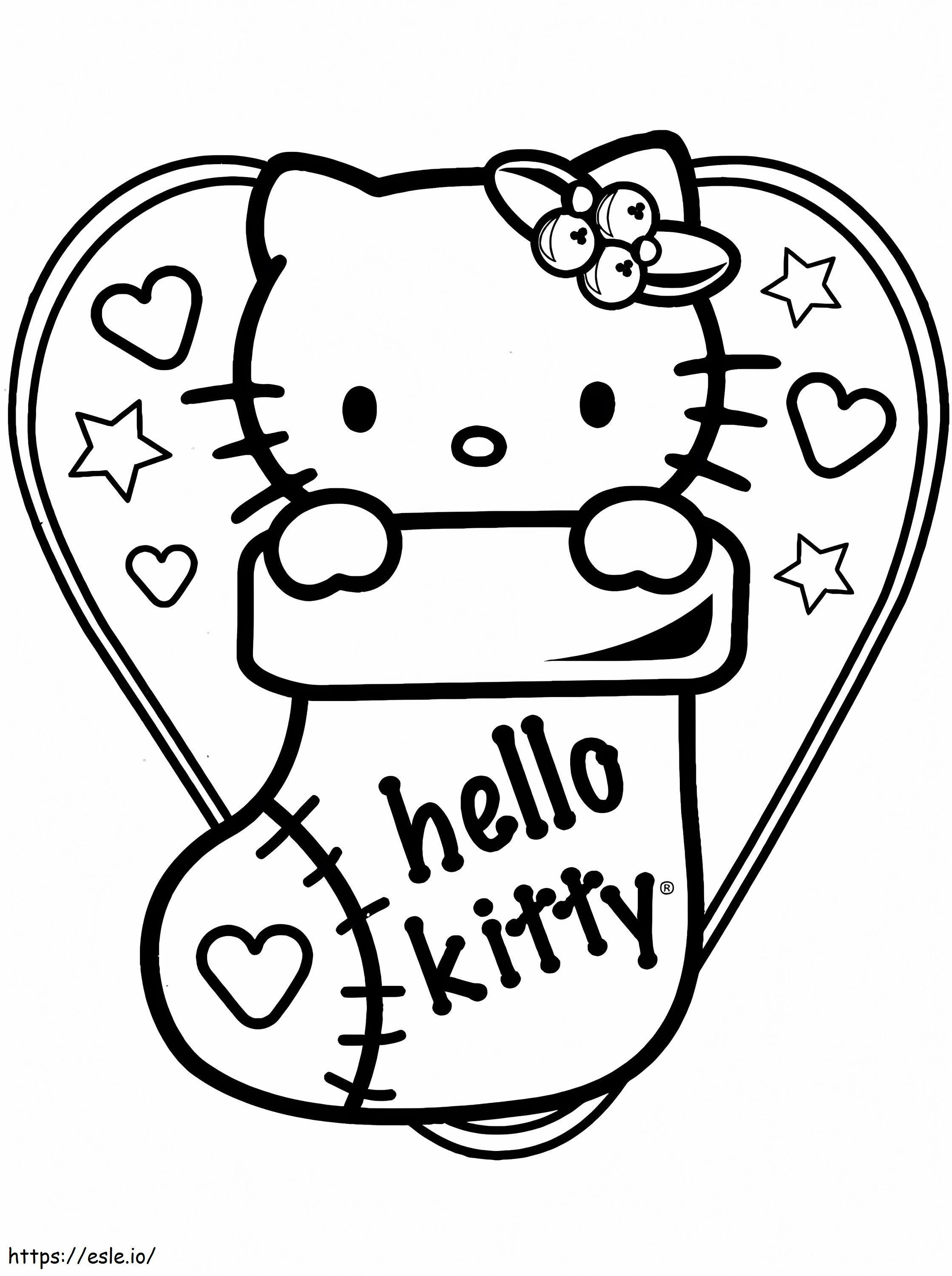Hello Kitty Sock värityskuva