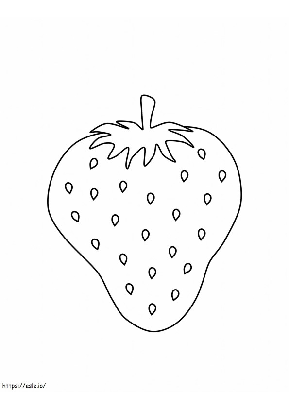 Coloriage Grosse fraise à imprimer dessin