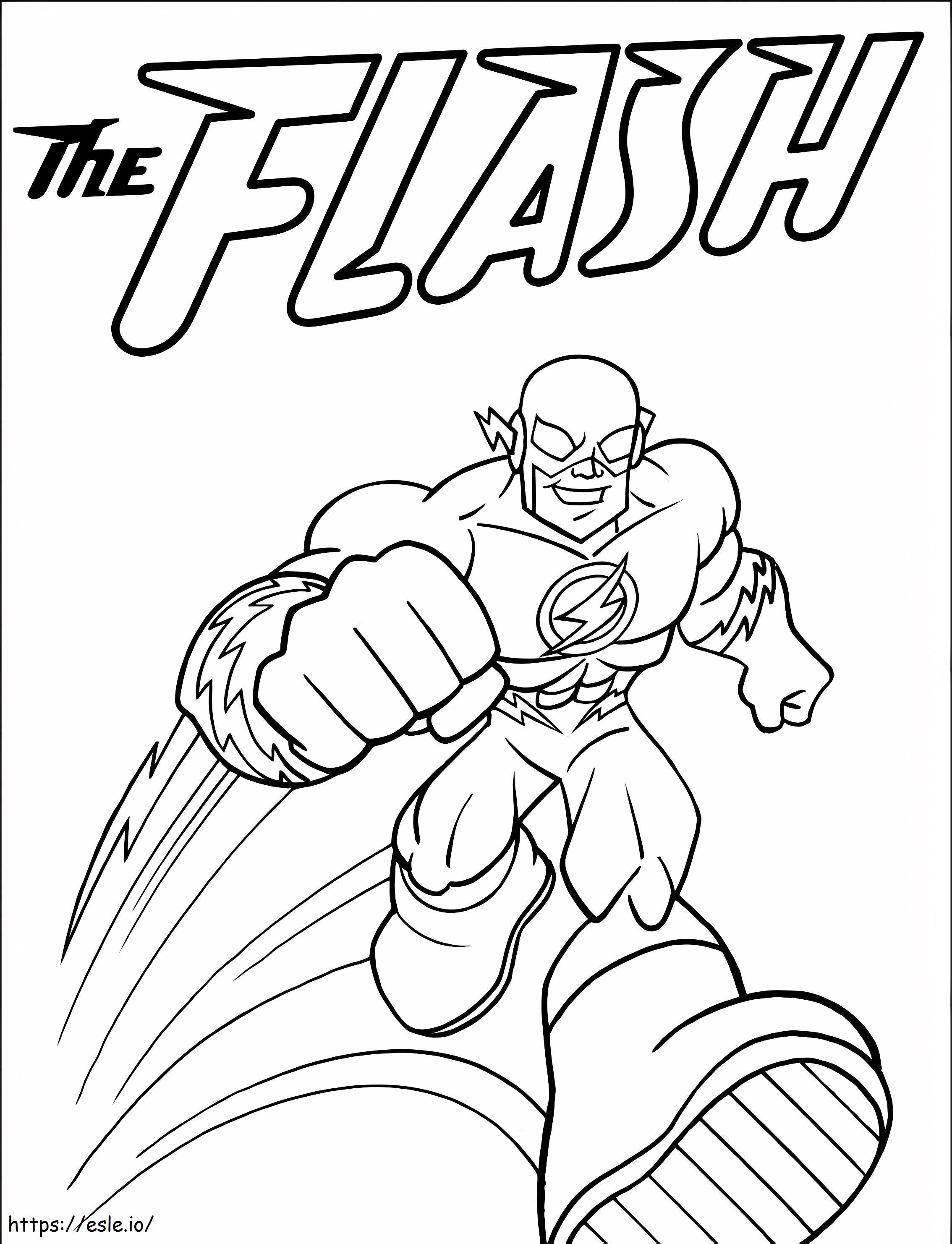 Funny The Flash coloring page