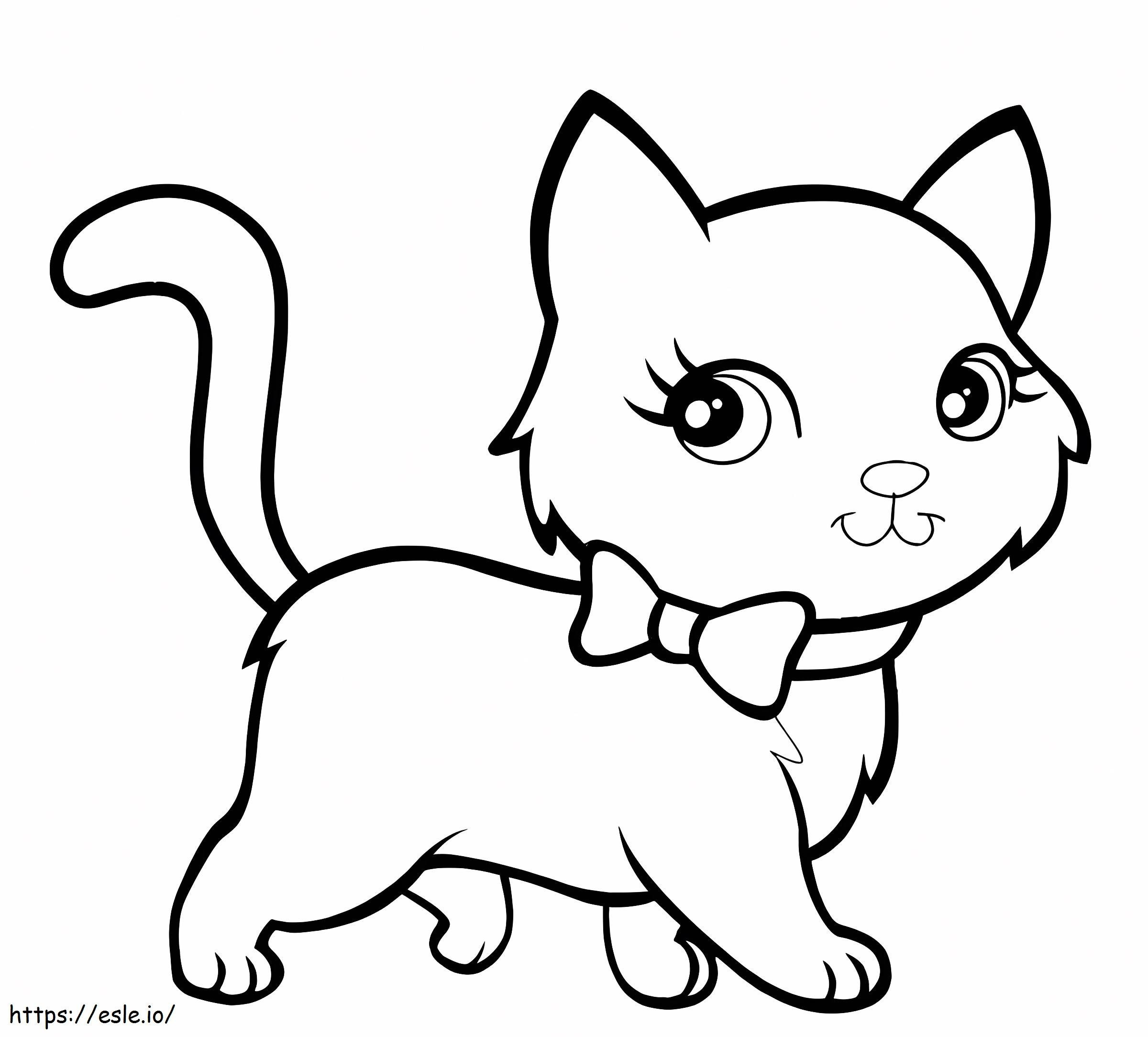 Beatiful Kitty coloring page