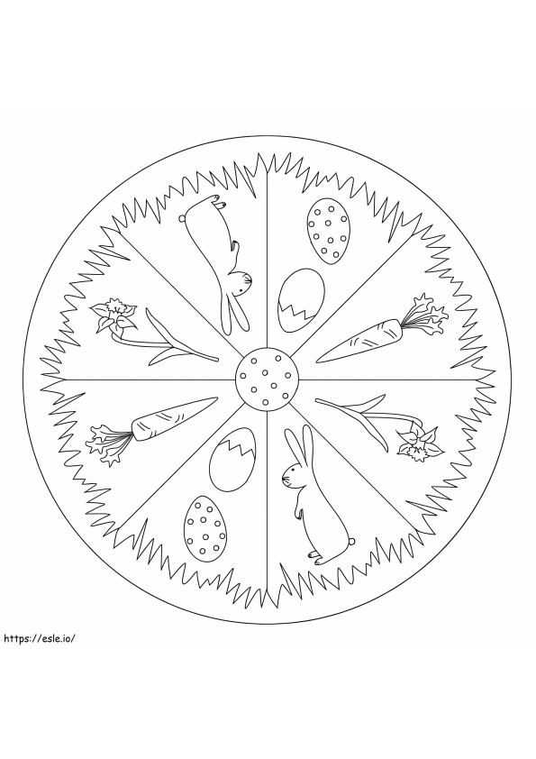 Coloriage Mandala de Pâques 7 à imprimer dessin