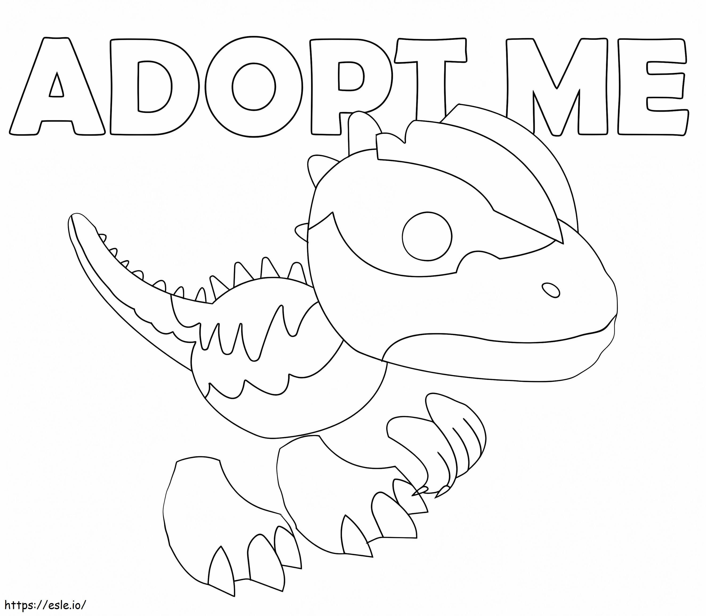 Coloriage Dilophosaurus Adoptez-moi à imprimer dessin