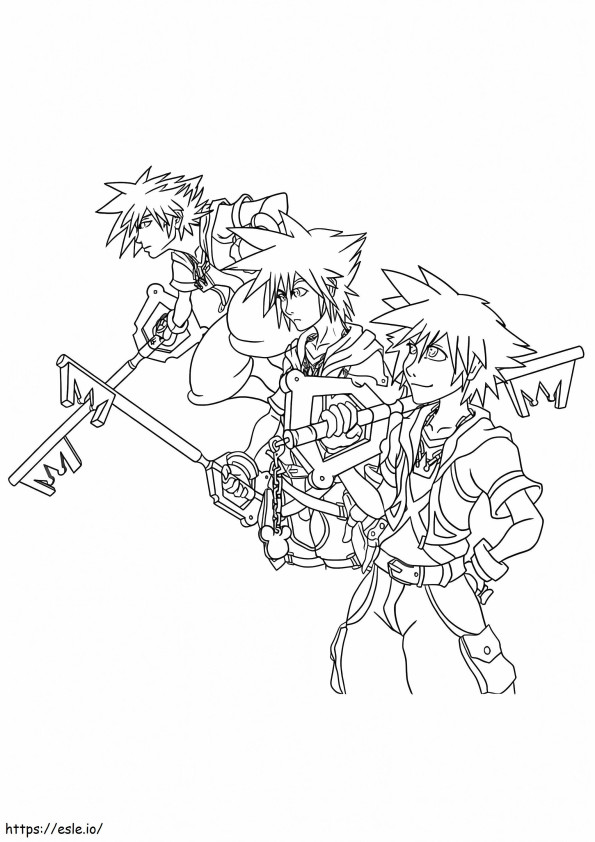 Sora Kingdom Heartsissa värityskuva