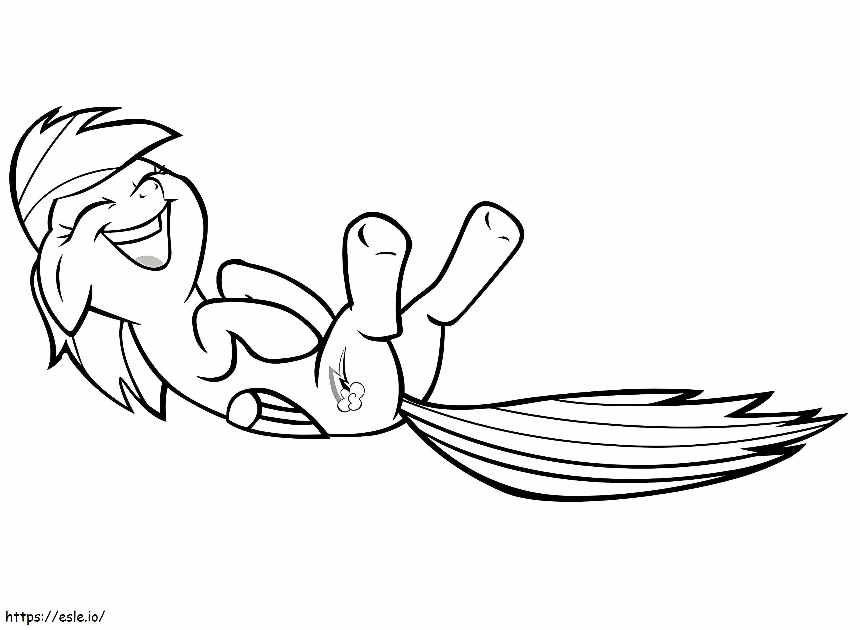 Rainbow Dash Laughing coloring page