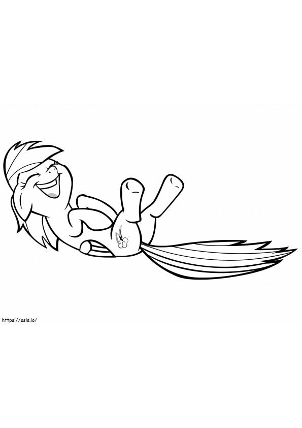 Rainbow Dash Laughing coloring page