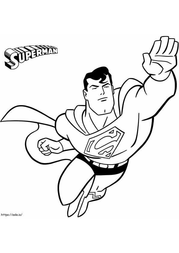 Superman Flying coloring page