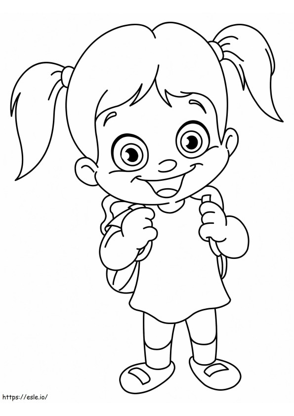 Happy Girl coloring page