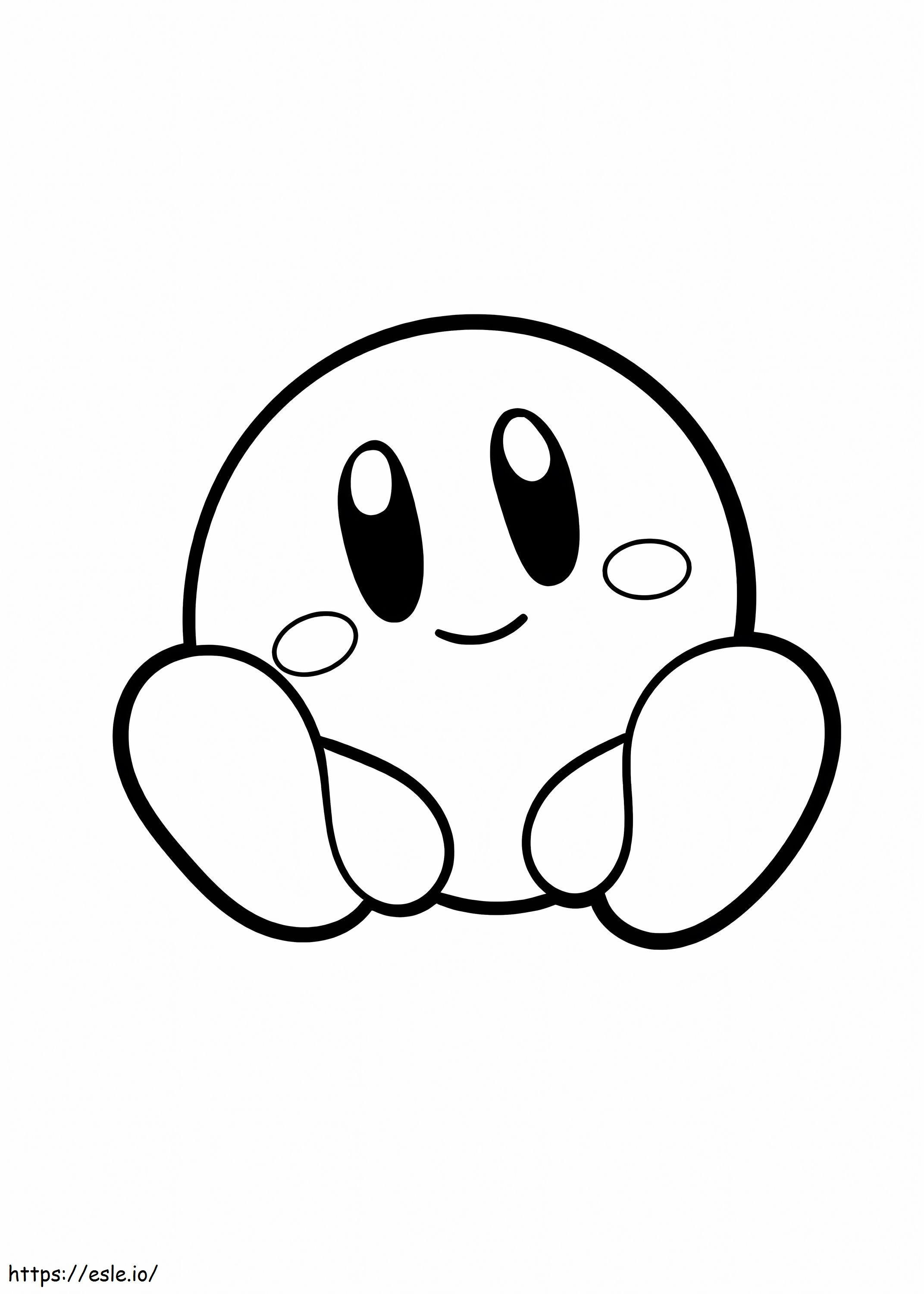 Sitting Kirby coloring page