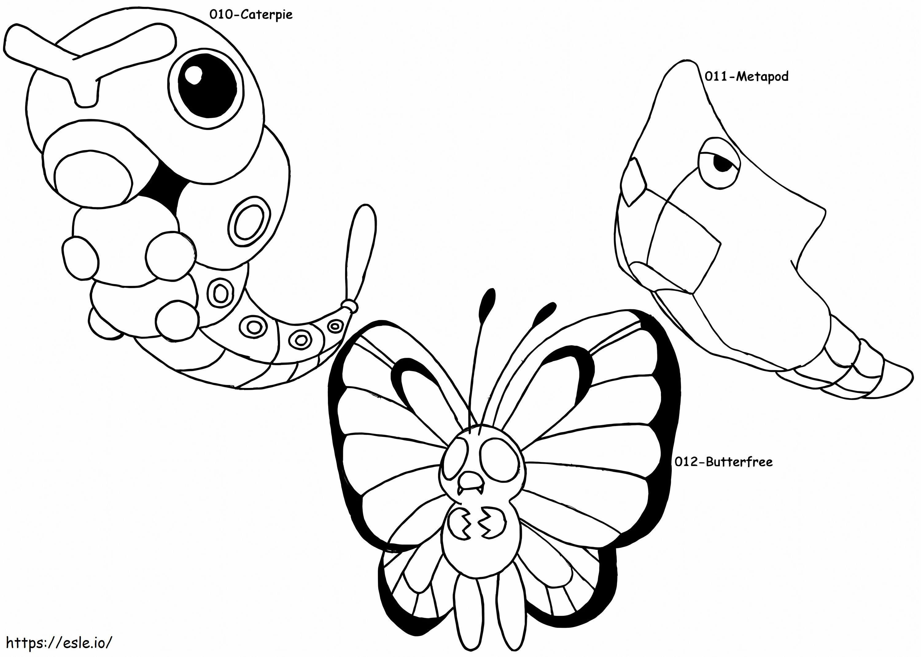 Caterpie 3 coloring page
