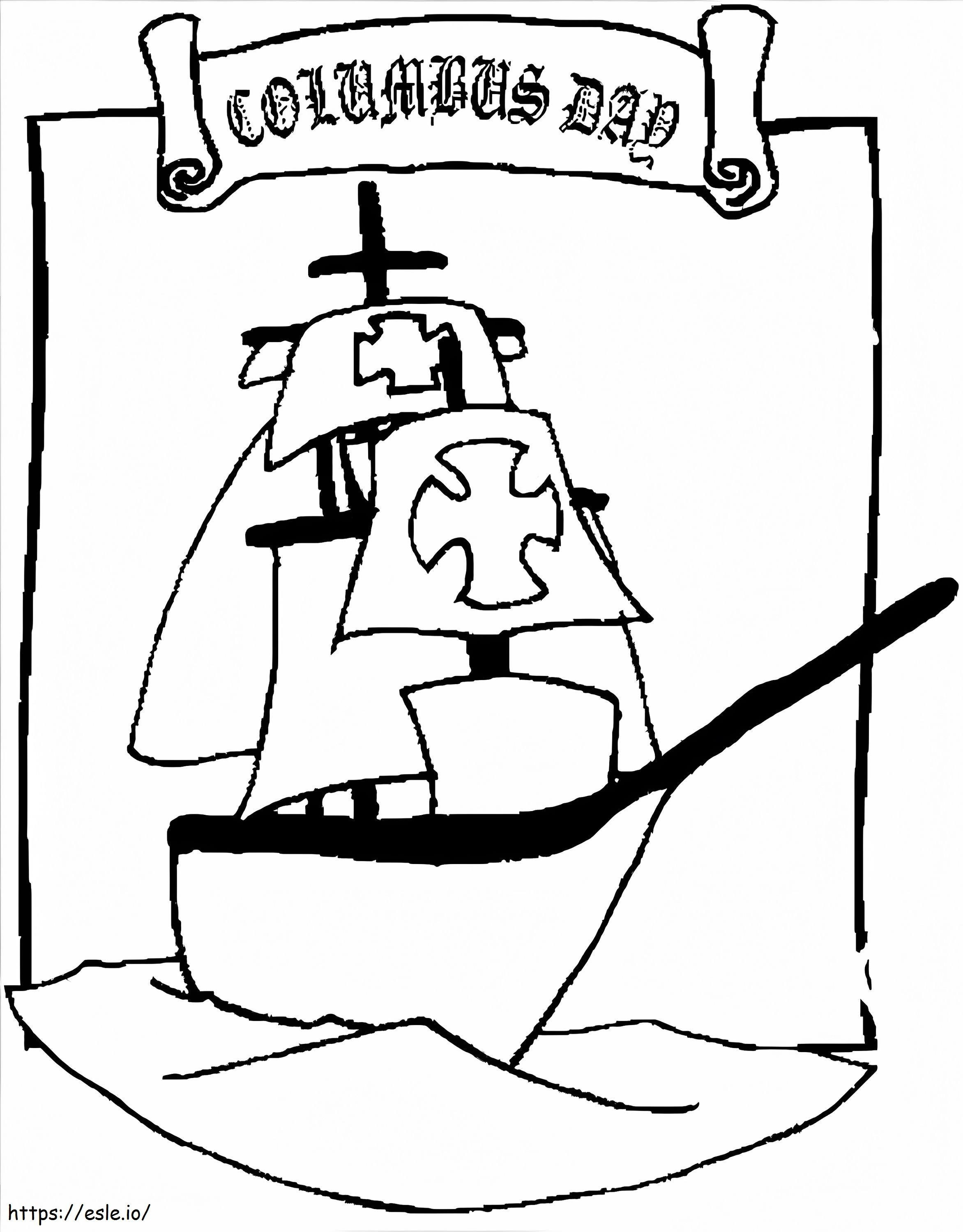 Columbus Day 3 coloring page