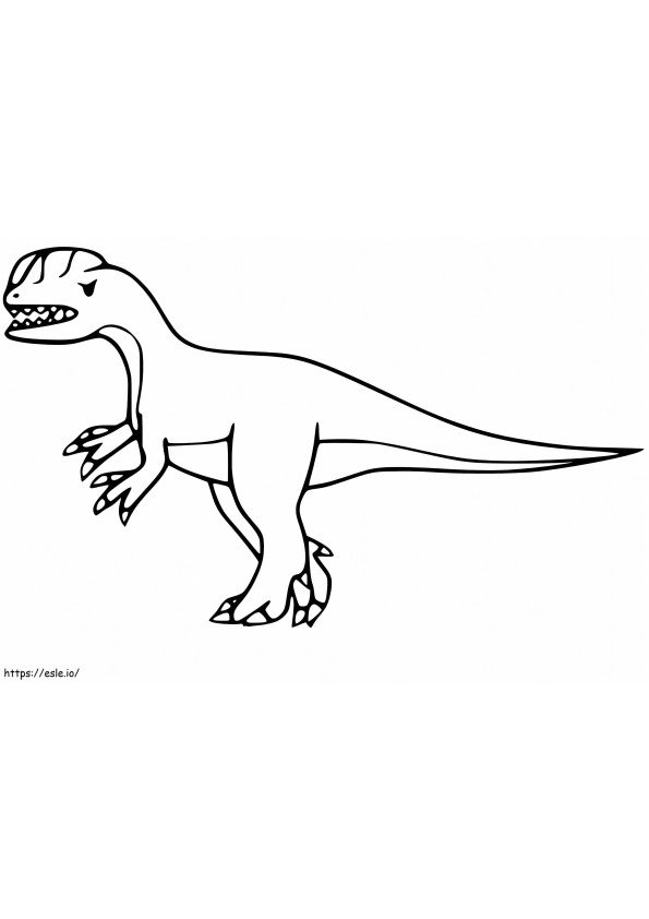 Wolny dilofozaur kolorowanka