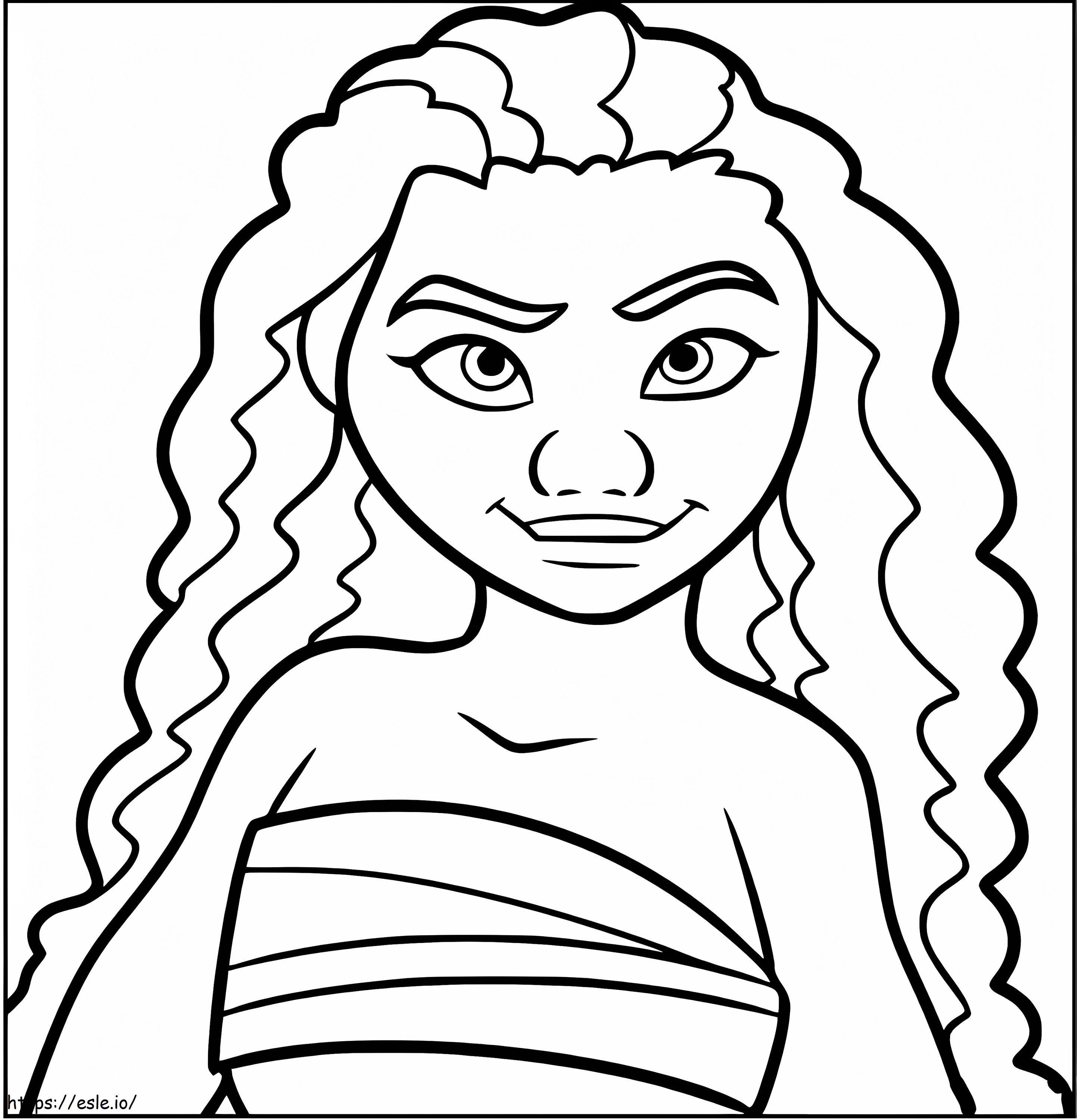 Moana Is Happy coloring page