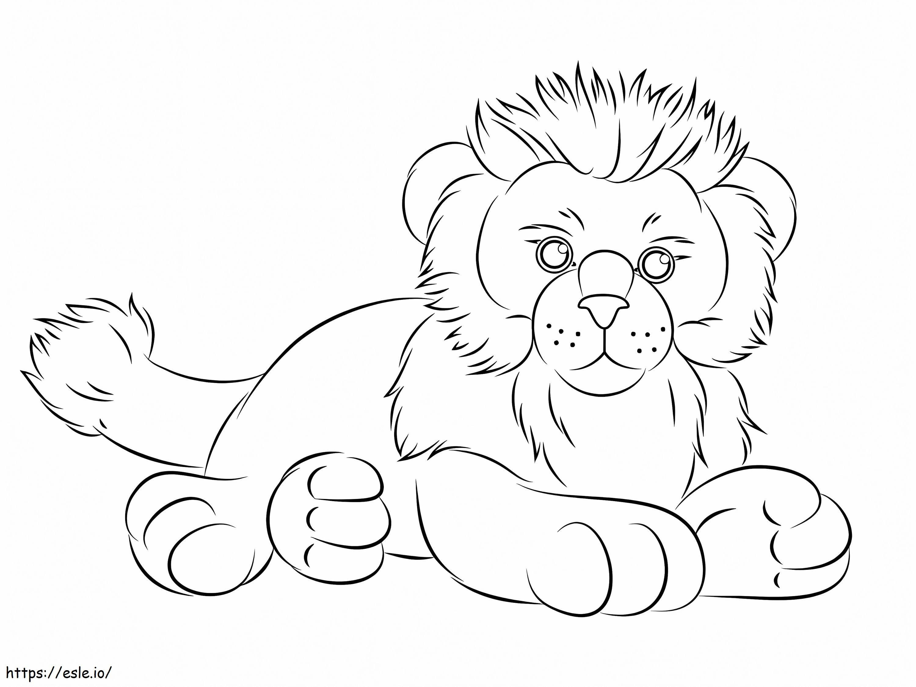 Webkinz Lion yang dapat dicetak Gambar Mewarnai