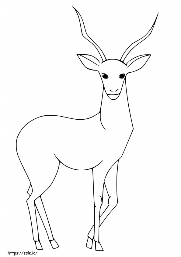 A Simple Gazelle coloring page