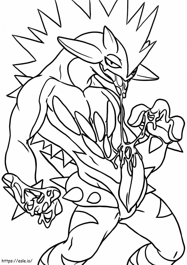 Toxtricity Amped Form coloring page