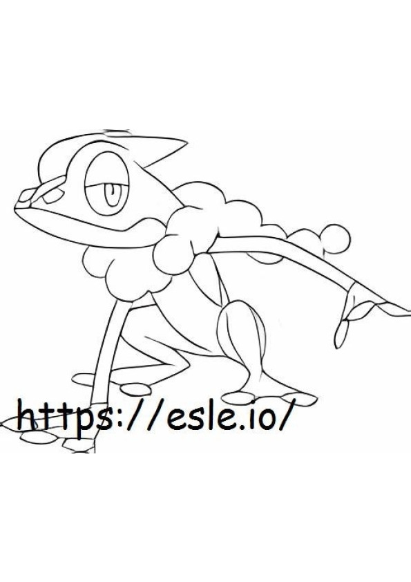 Frogadier coloring page