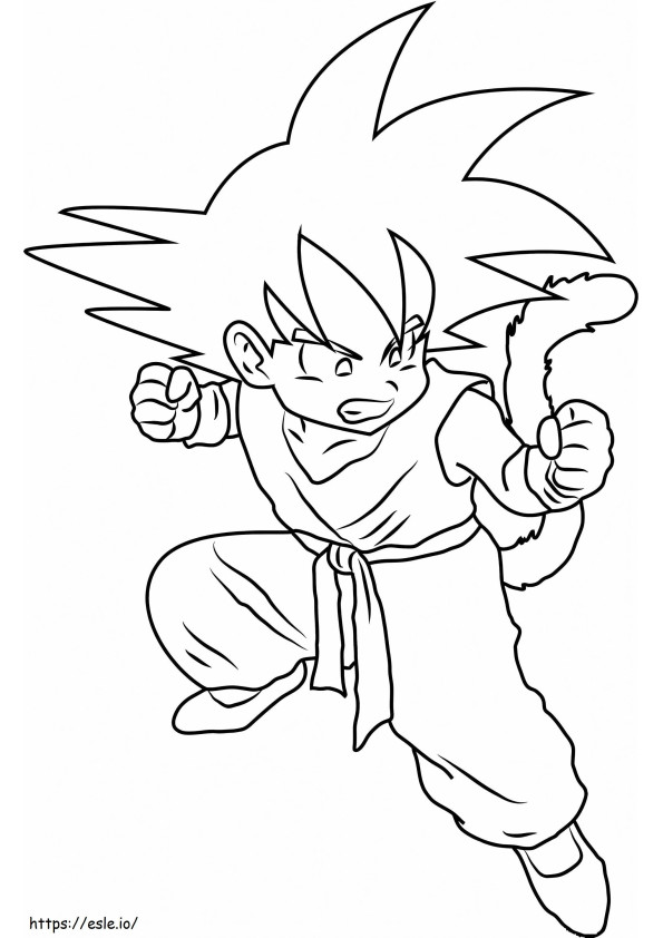 Nino Enojado Goku da colorare