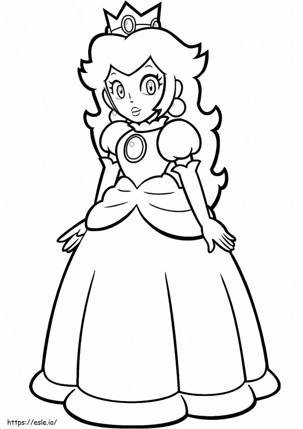 Princesa Peach 5 para colorir