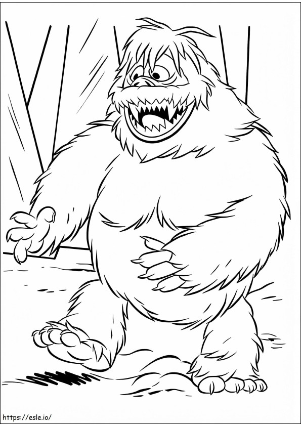 Happy Snowmonster coloring page