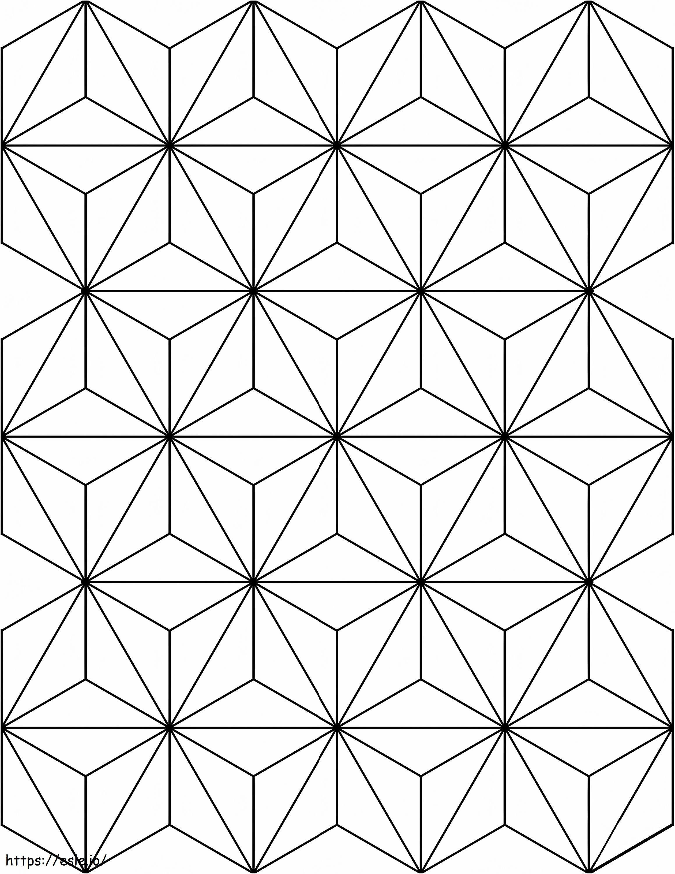 Asanoha Pattern coloring page