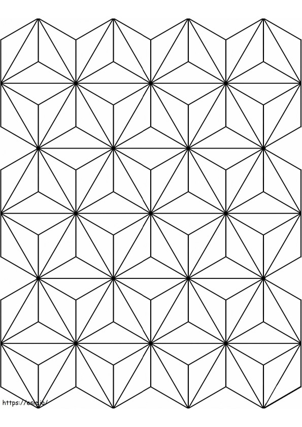 Asanoha Pattern coloring page