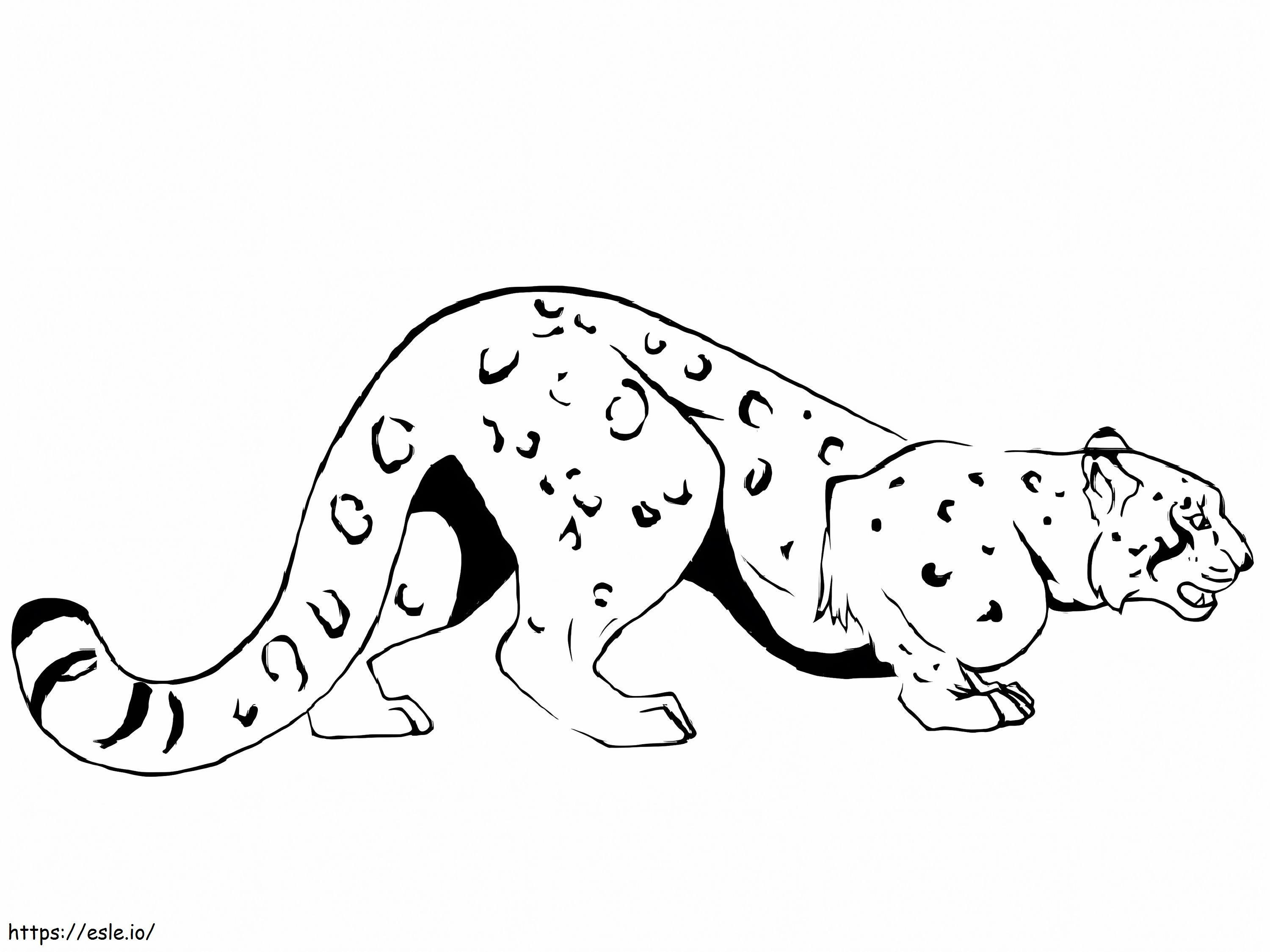 Leopardul de vânătoare de colorat