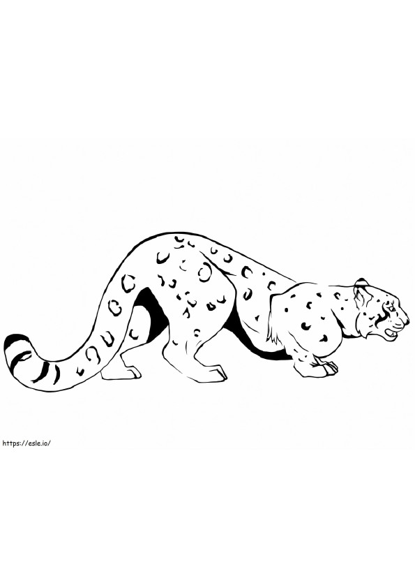 Metsästysleopardi värityskuva