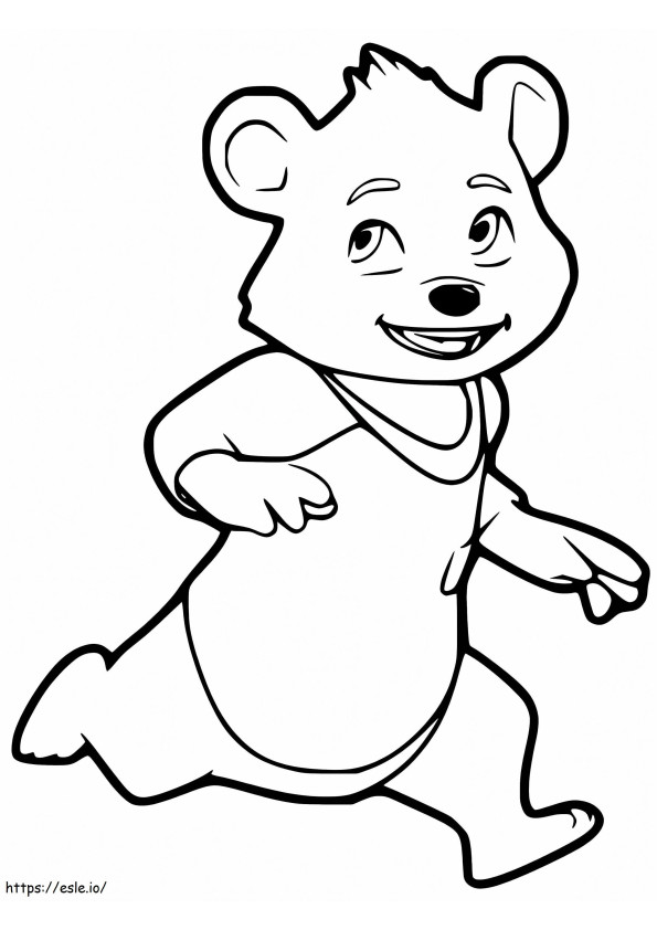 Jack A Bear Running coloring page
