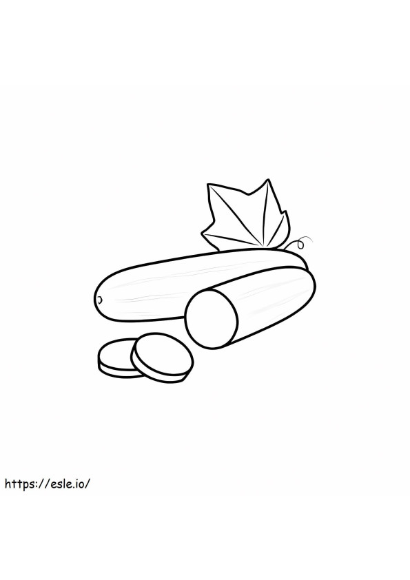 Perfect Cucumber coloring page