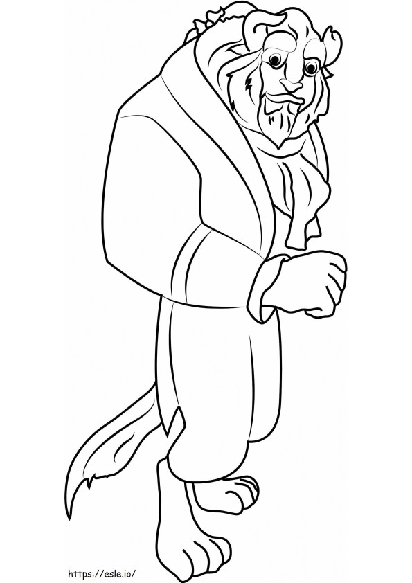 Beast A4 coloring page