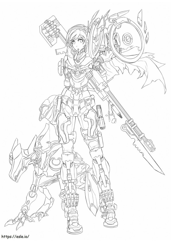 Cool Armor RWBY coloring page