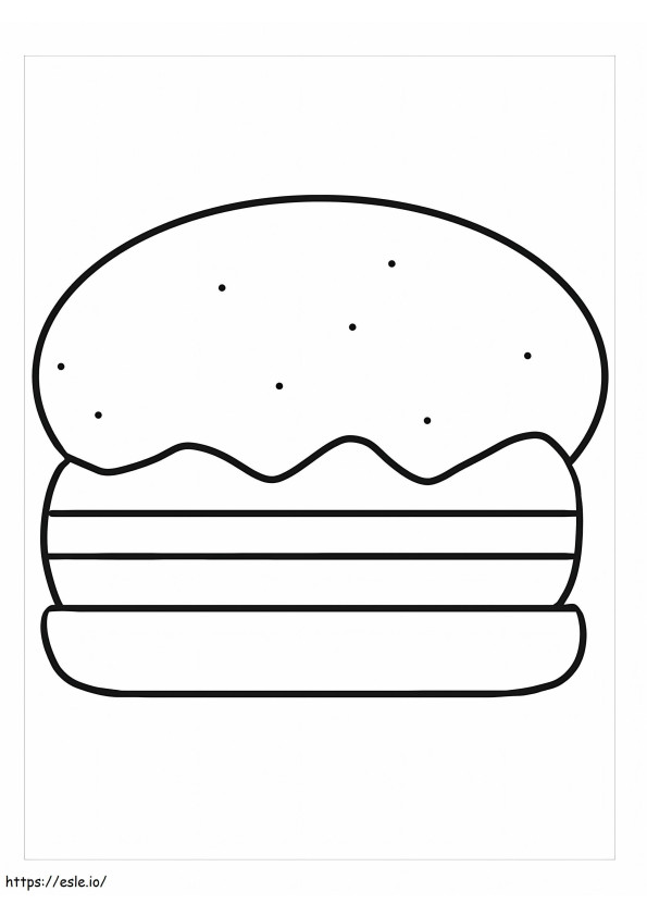Coloriage Hamburger à imprimer à imprimer dessin