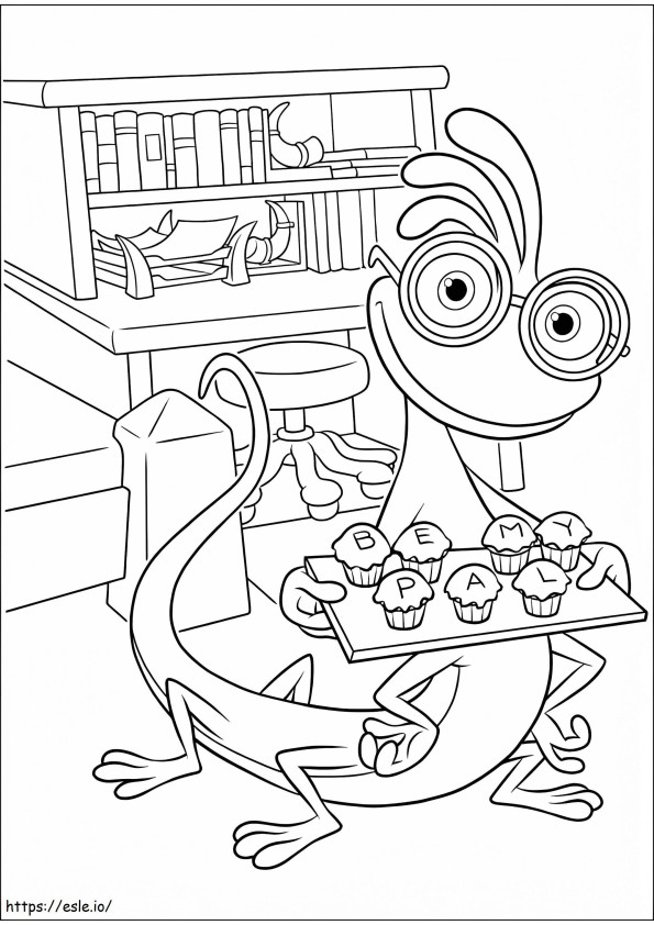 Randall With Cupcakes coloring page