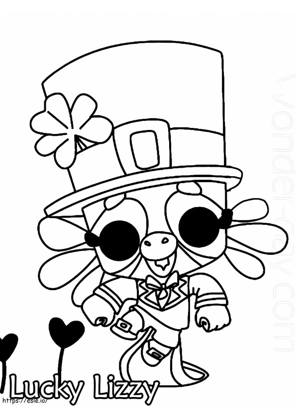 Lucky Lizzy Zooba coloring page