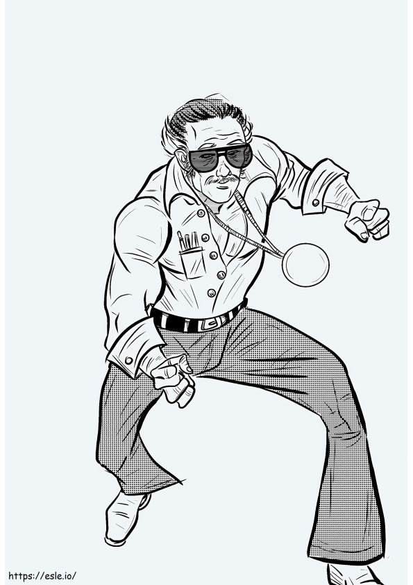 Stan Lee Fighting Scaled värityskuva