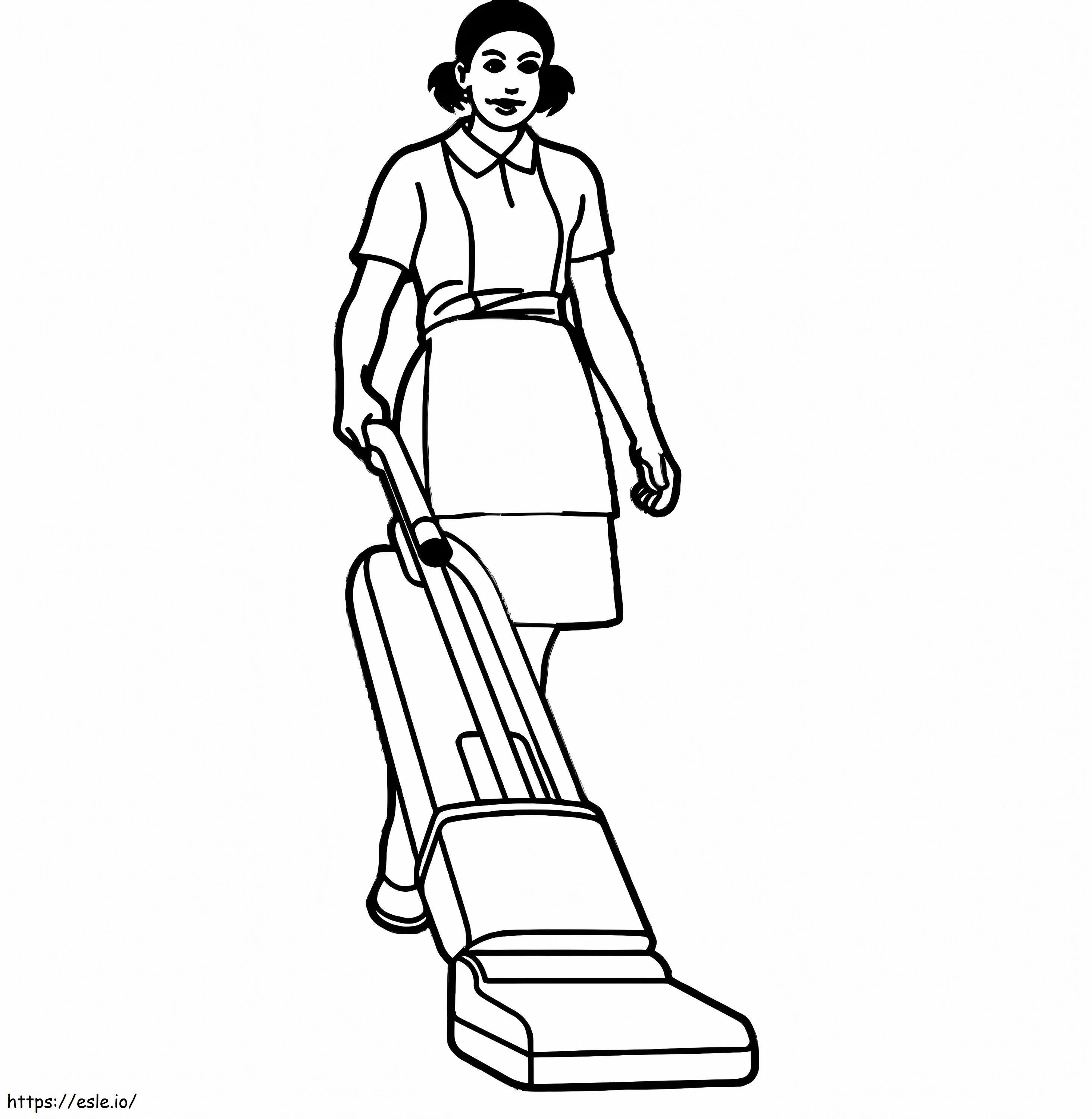 Maid 9 coloring page