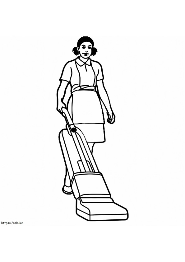 Maid 9 coloring page