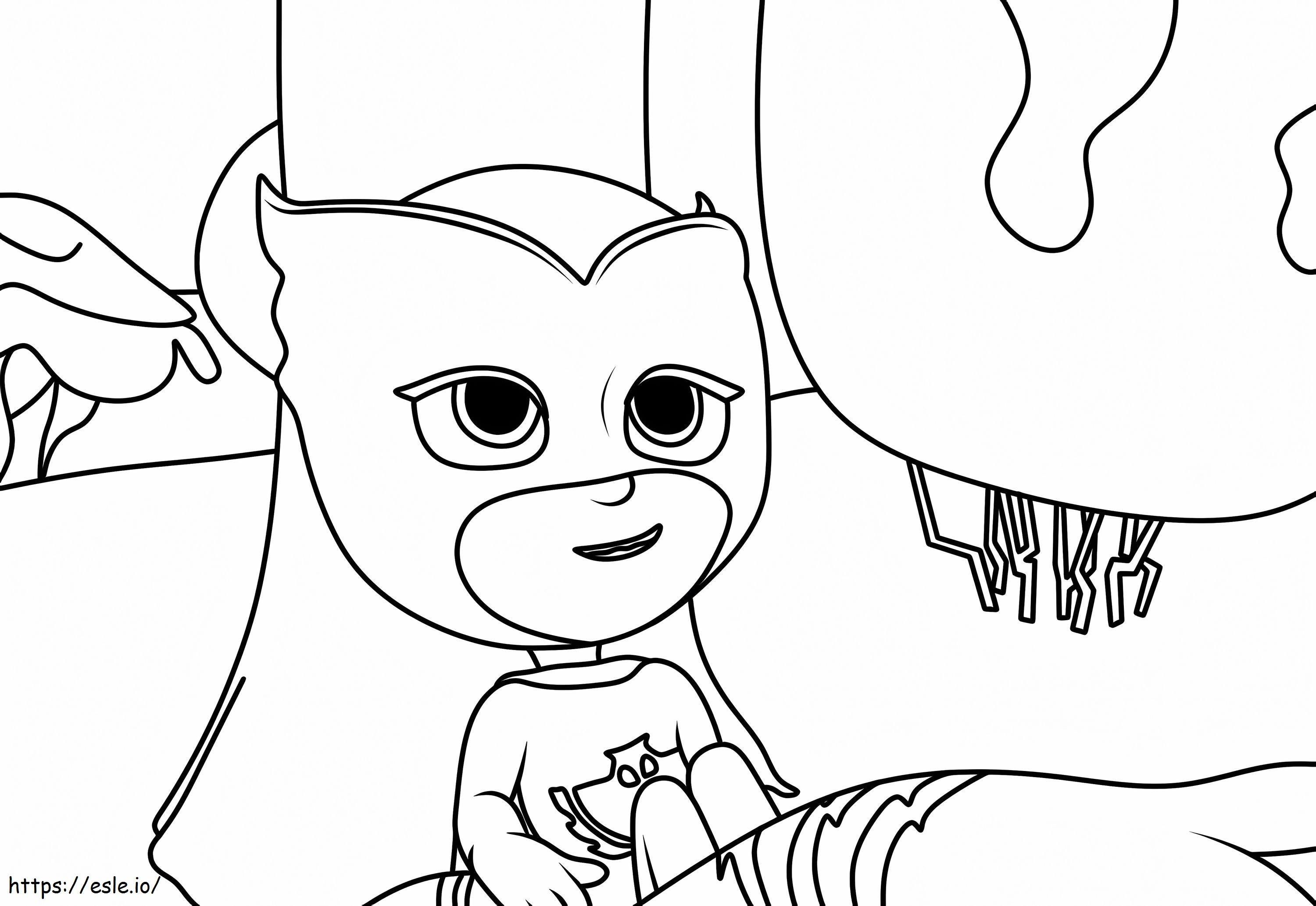 Owlette Smiling coloring page