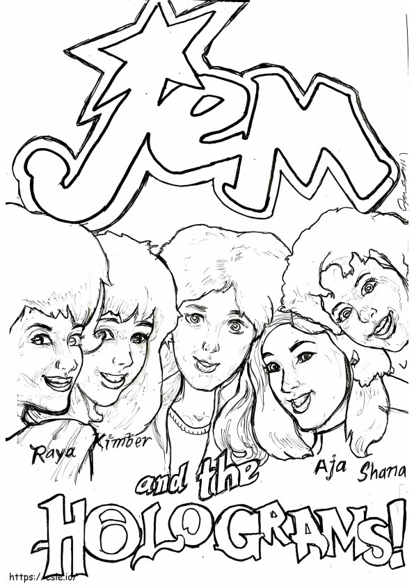 Jem And The Holograms Poster coloring page