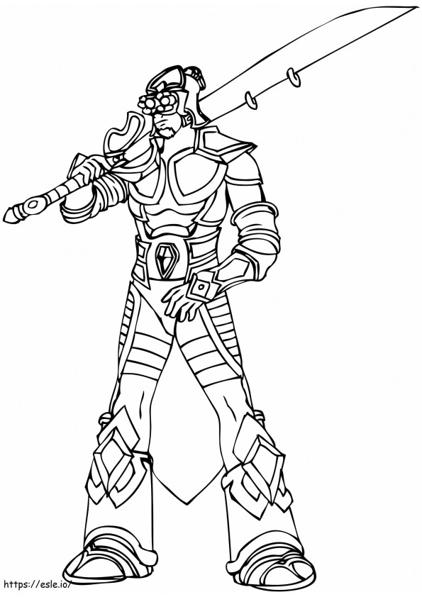 Master Yi A4 coloring page