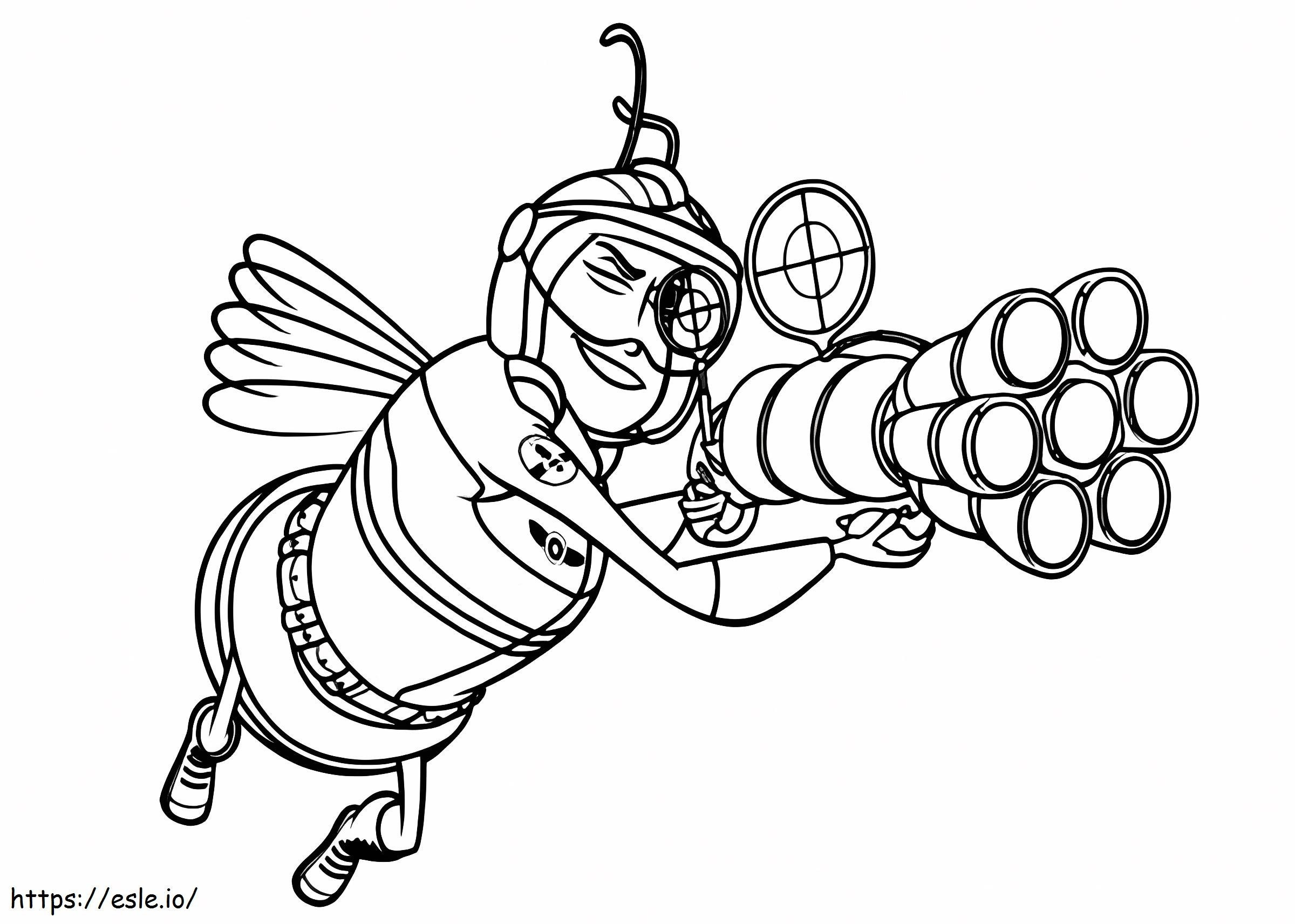 Bee Soldier A4 E1600338650398 coloring page